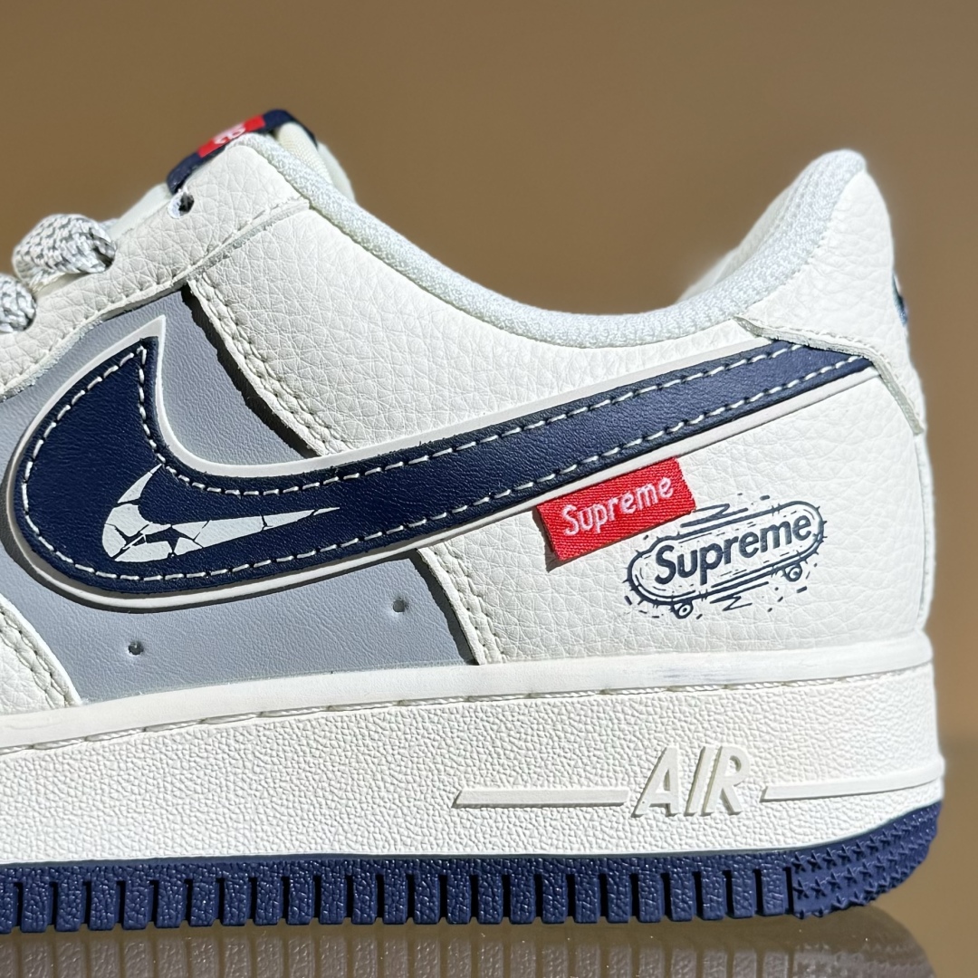 260 Nike Air Force 1'07 Low Supreme联名 夜幕蓝 空军一号定制休闲板鞋 SM6668-112