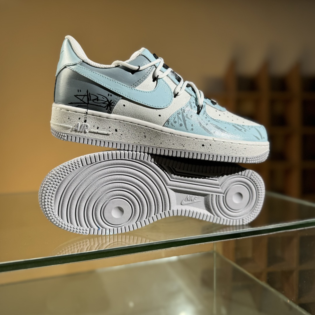 260 Nike Air Force 1'07 Low ”Starry Sky Trajectory” 手绘涂鸦 星芒轨迹 空军一号定制休闲板鞋 CW1888-006