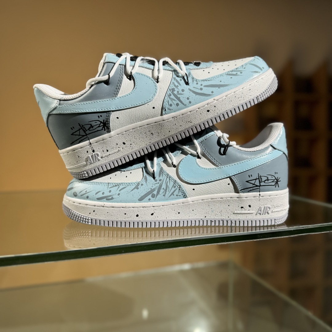 260 Nike Air Force 1'07 Low ”Starry Sky Trajectory” 手绘涂鸦 星芒轨迹 空军一号定制休闲板鞋 CW1888-006