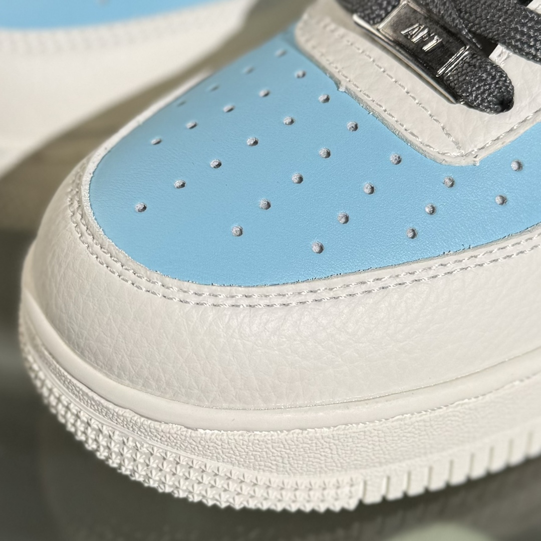 260 Nike Air Force 1'07 Low 北面联名 米浅蓝灰勾 空军一号定制休闲板鞋 CS5288-026