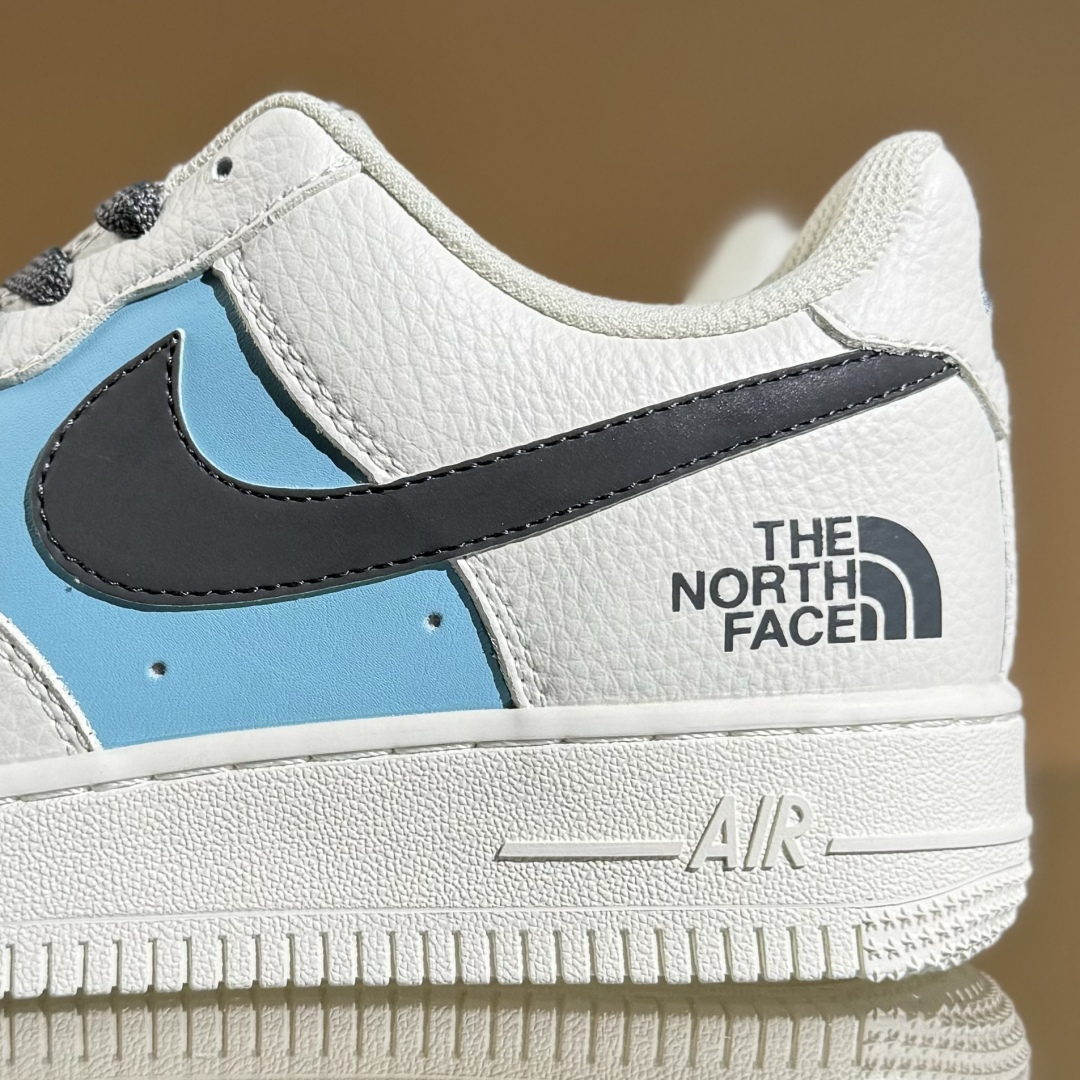 260 Nike Air Force 1'07 Low 北面联名 米浅蓝灰勾 空军一号定制休闲板鞋 CS5288-026