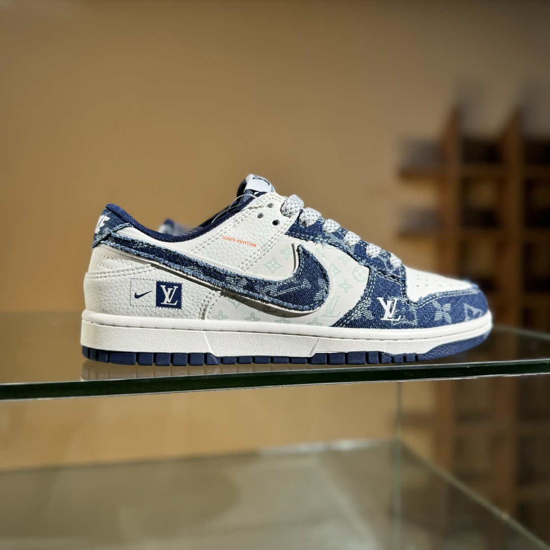 280 Nike SB Dunk Low LV联名 米蓝布小勾  低帮休闲板鞋 YX5066-386