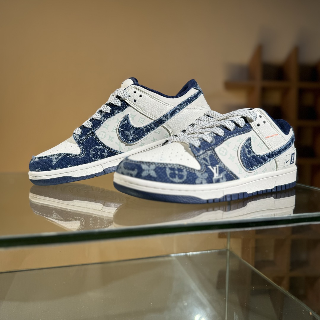 280 Nike SB Dunk Low LV联名 米蓝布小勾  低帮休闲板鞋 YX5066-386