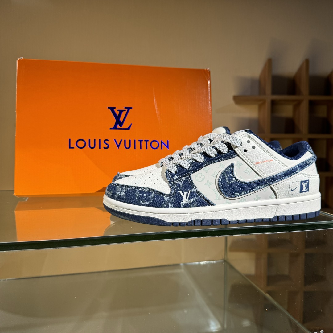 280 Nike SB Dunk Low LV联名 米蓝布小勾  低帮休闲板鞋 YX5066-386