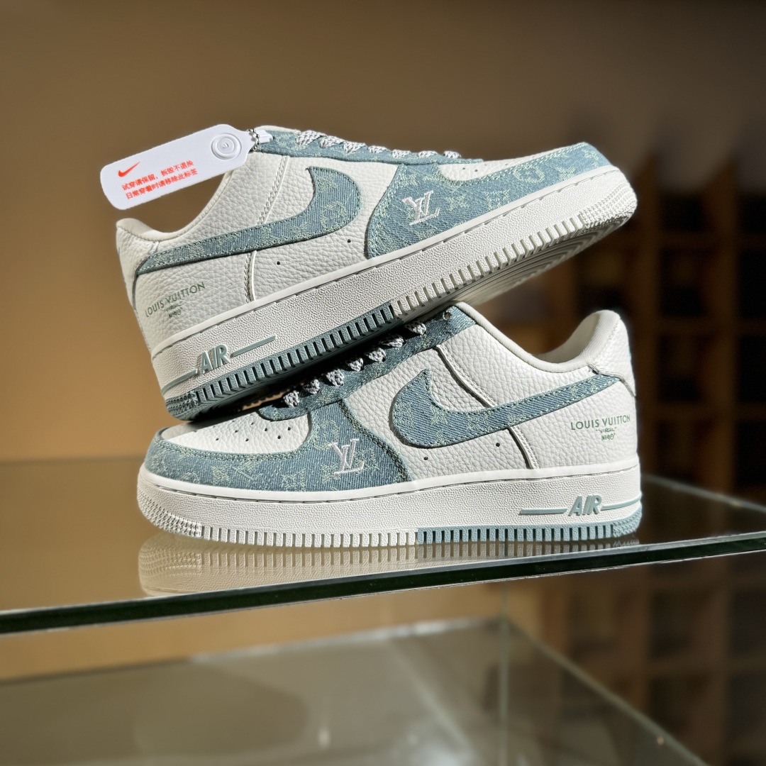 260 Nike Air Force 1'07 Low LV联名 青色牛仔 空军一号定制休闲板鞋 SC0601-554