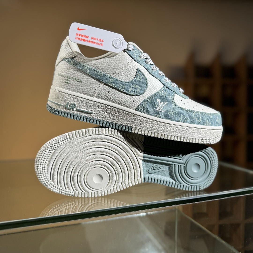 260 Nike Air Force 1'07 Low LV联名 青色牛仔 空军一号定制休闲板鞋 SC0601-554