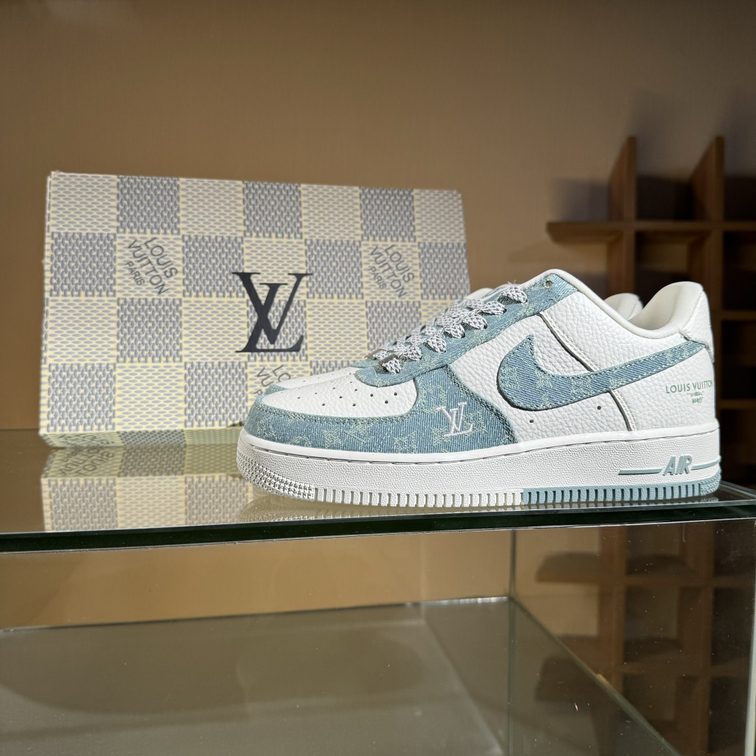 260 Nike Air Force 1'07 Low LV联名 青色牛仔 空军一号定制休闲板鞋 SC0601-554