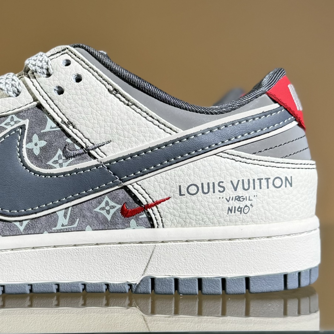 280 Nike SB Dunk Low LV联名 灰红小勾  低帮休闲板鞋 YX5066-367