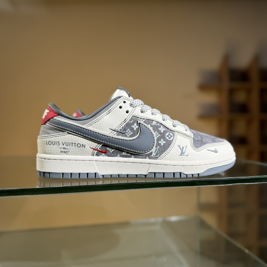 280 Nike SB Dunk Low LV联名 灰红小勾  低帮休闲板鞋 YX5066-367