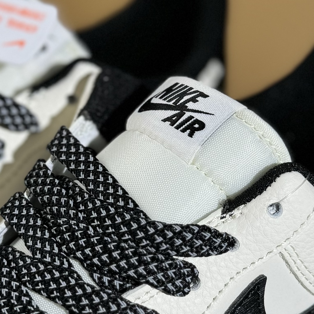 260 Nike Air Force 1‘07 Low 耐克树纹经典黑 空军一号定制休闲板鞋 SM6668-105