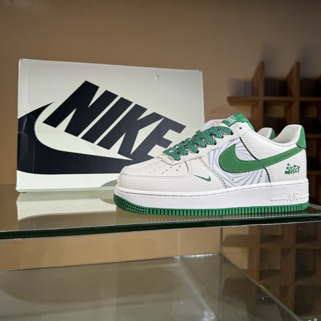 260 Nike Air Force 1‘07 Low 联名 白绿涂鸦 空军一号低帮休闲板鞋 HJ3318-001