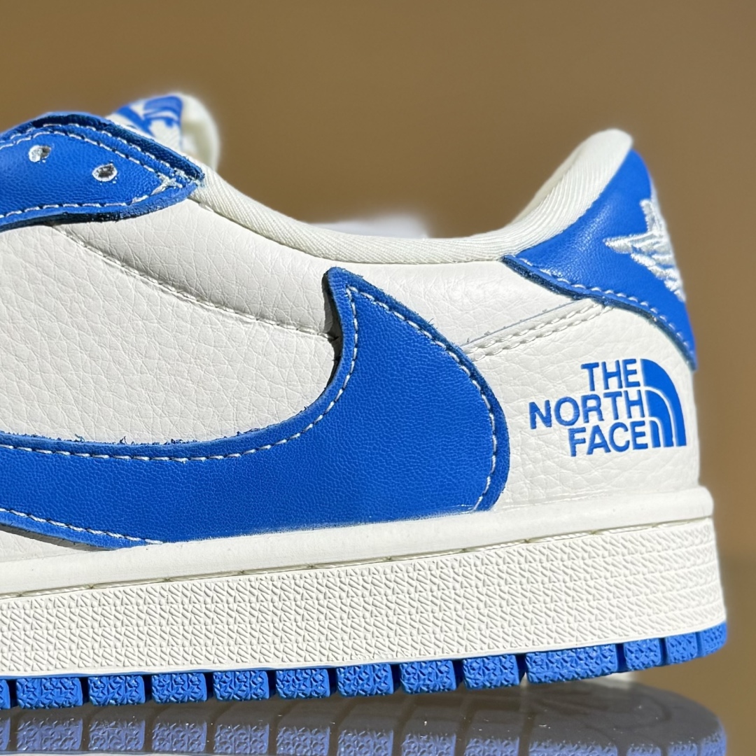 280 Travis Scott x Fragment Design x Air Jordan 1 Low SP AJ1 乔1 北面联名 蓝白 低帮文化休闲板鞋 LD2025-033