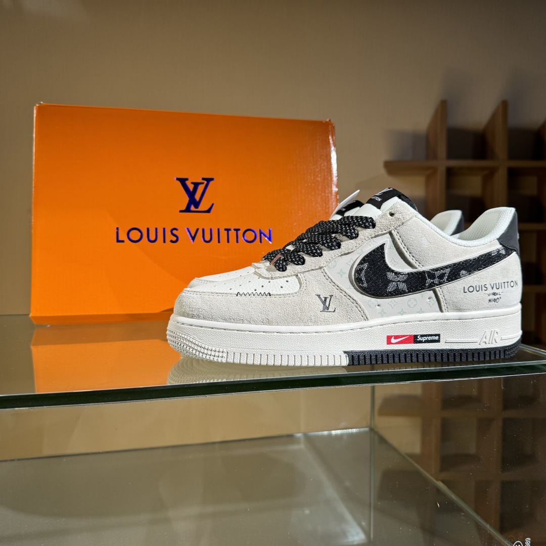 260 Nike Air Force 1'07 Low LV联名 猪八米白黑 空军一号低帮休闲板鞋 MZ9588-801