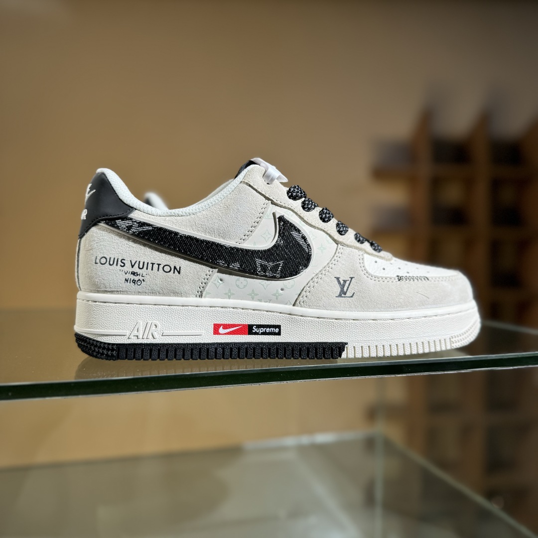 260 Nike Air Force 1'07 Low LV联名 猪八米白黑 空军一号低帮休闲板鞋 MZ9588-801