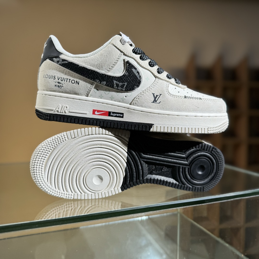260 Nike Air Force 1'07 Low LV联名 猪八米白黑 空军一号低帮休闲板鞋 MZ9588-801