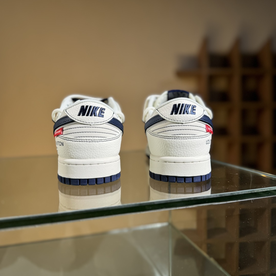300 Nike SB Dunk Low LV联名 海军蓝抽绳  低帮休闲板鞋 YX5066-370