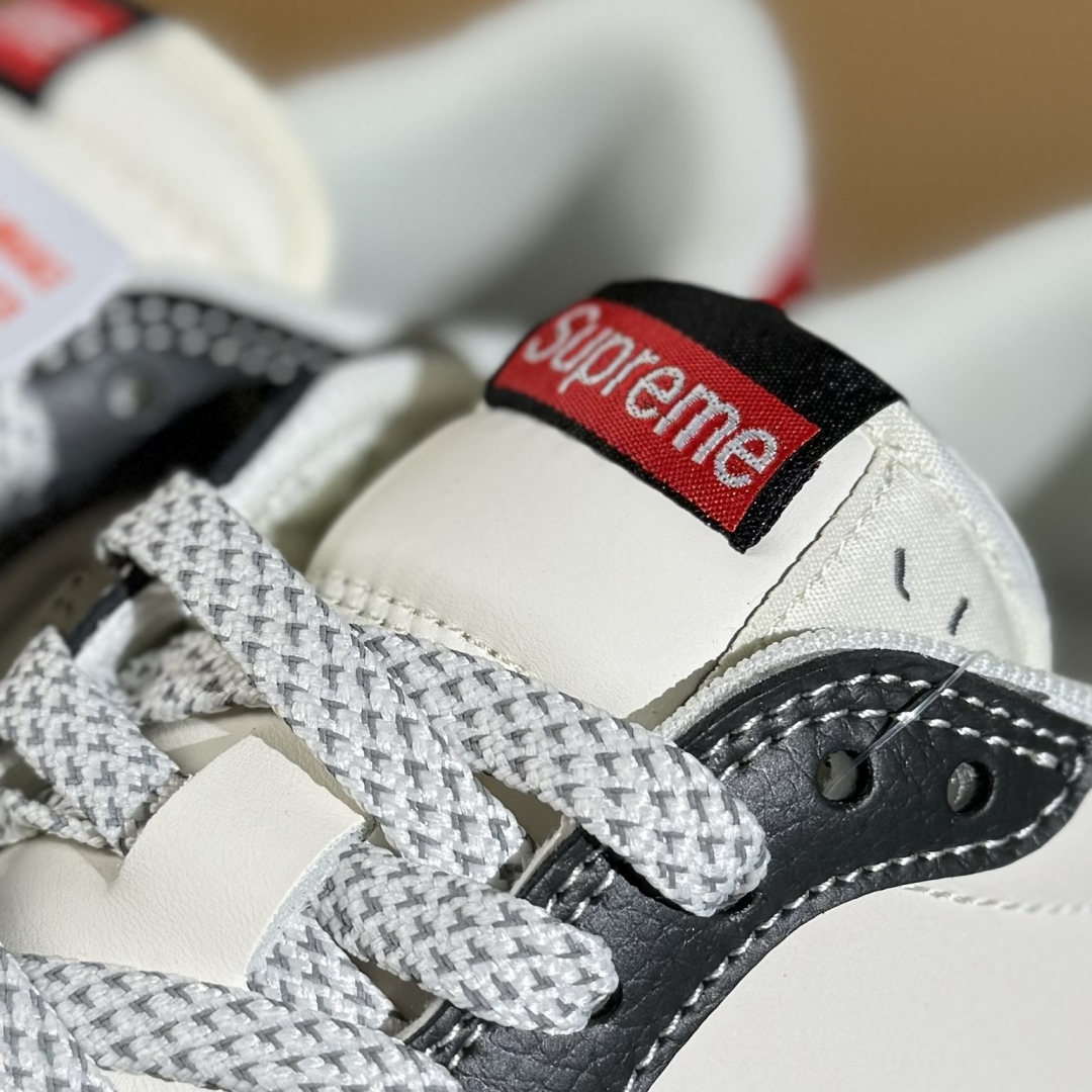 280 Travis Scott x Fragment Design x Air Jordan 1 Low SP AJ1 乔1 Supreme联名 米灰黑红尾 低帮文化休闲板鞋 QW5088-201