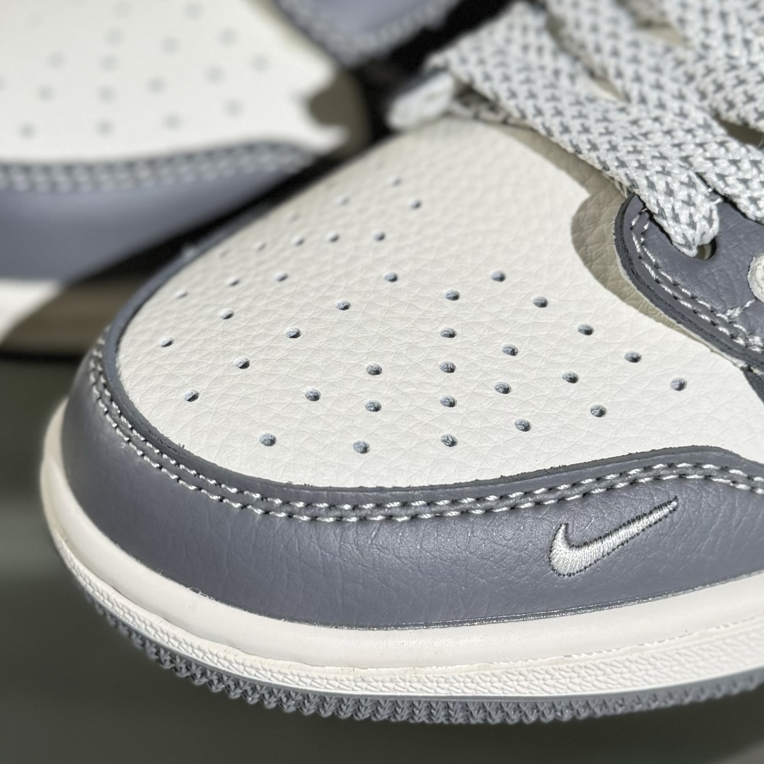 280 Travis Scott x Fragment Design x Air Jordan 1 Low SP AJ1 乔1 Supreme联名 米灰黑红尾 低帮文化休闲板鞋 QW5088-201