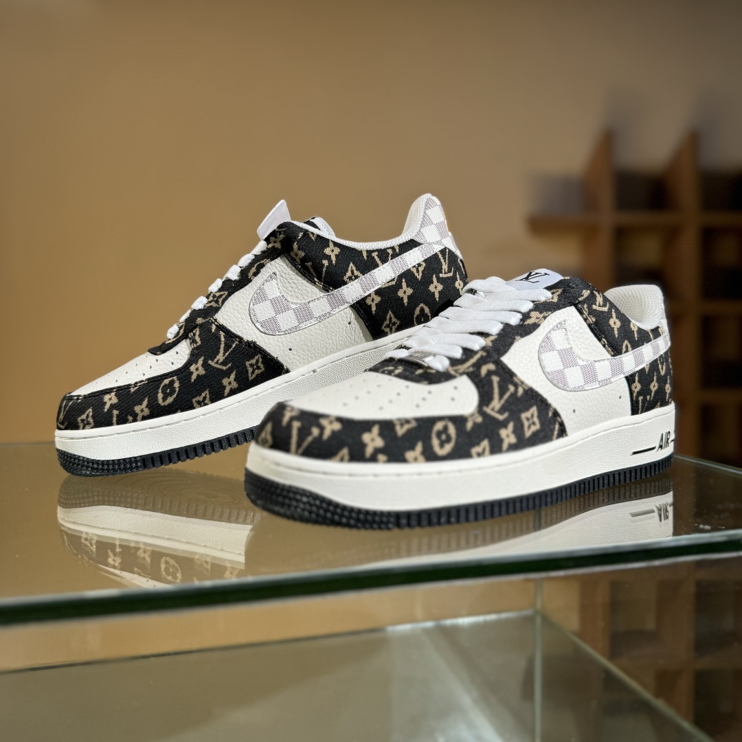 260 Nike Air Force 1'07 Low LV联名 黑金织布 空军一号低帮休闲板鞋 BZ6880-104