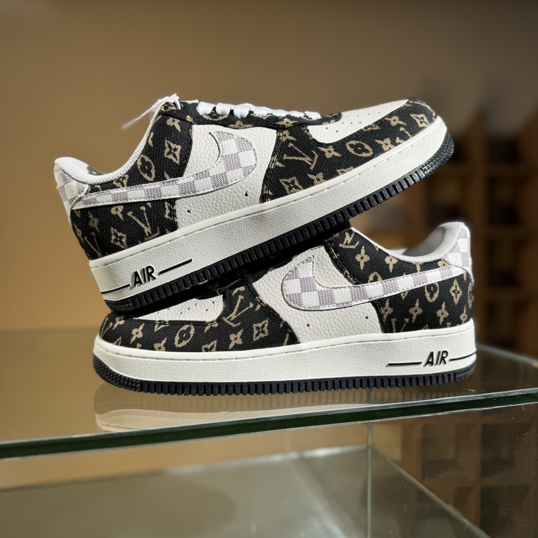 260 Nike Air Force 1'07 Low LV联名 黑金织布 空军一号低帮休闲板鞋 BZ6880-104