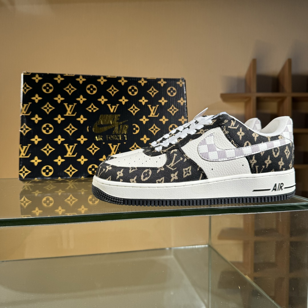 260 Nike Air Force 1'07 Low LV联名 黑金织布 空军一号低帮休闲板鞋 BZ6880-104