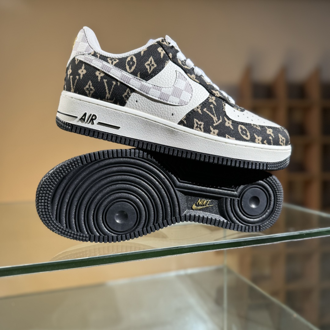 260 Nike Air Force 1'07 Low LV联名 黑金织布 空军一号低帮休闲板鞋 BZ6880-104