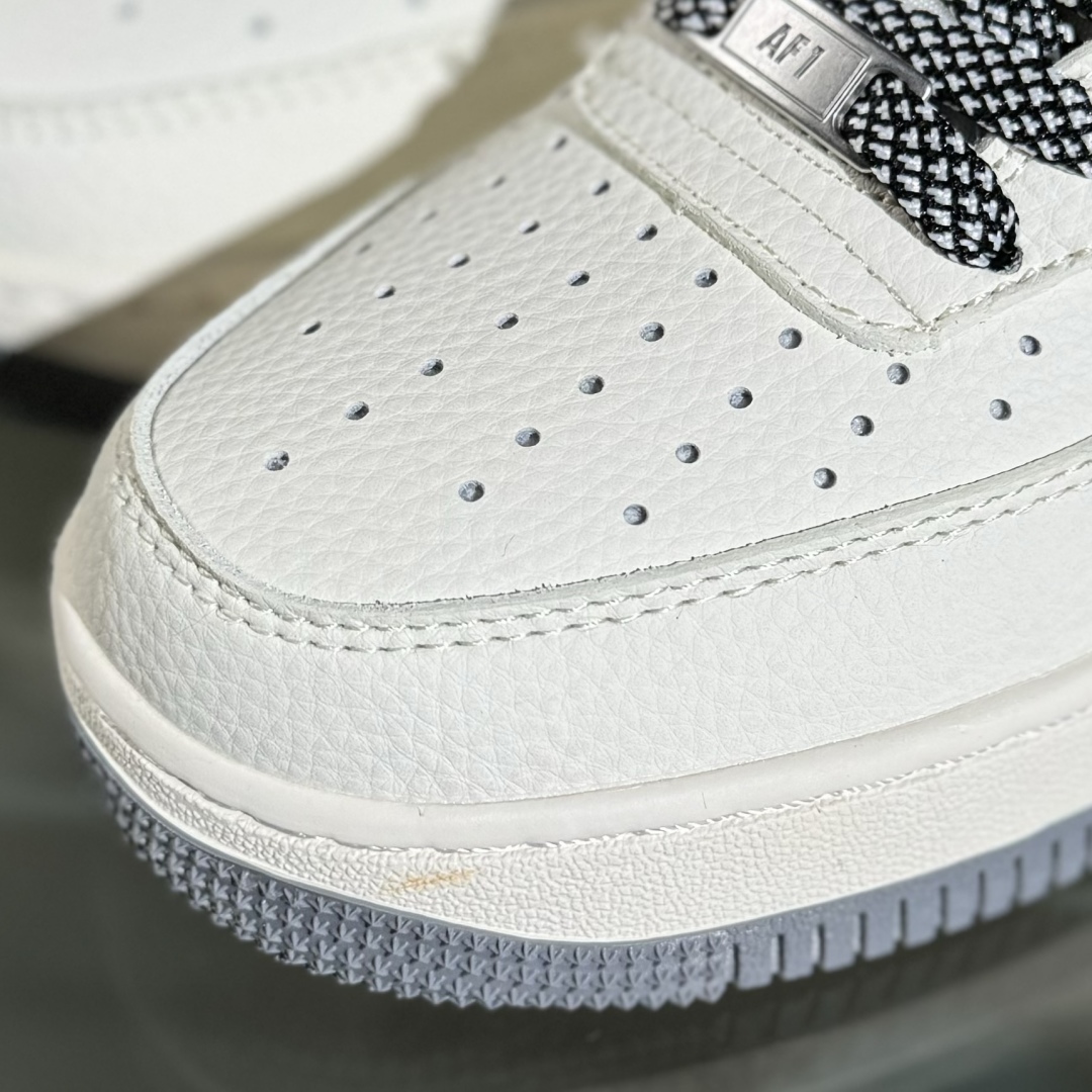 260 Nike Air Force 1'07 Low MLB联名 红蓝双勾米灰 空军一号低帮休闲板鞋 QW5606-264