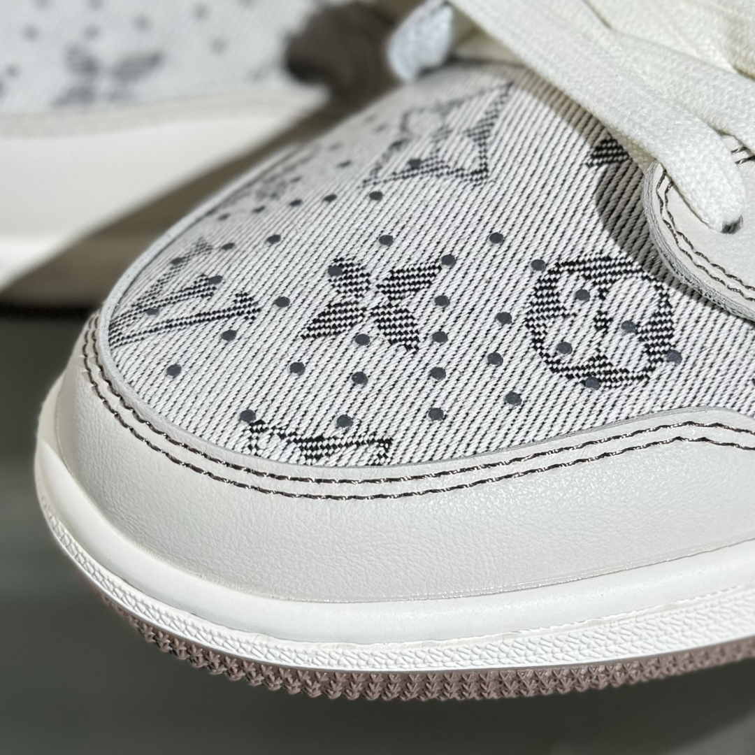 280 Travis Scott x Fragment Design x Air Jordan 1 Low SP AJ1 乔1 LV联名 米棕布尾 低帮文化休闲板鞋 XS7089-605
