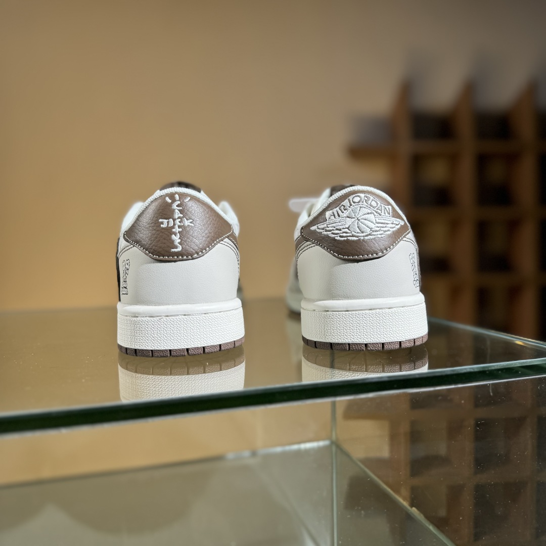 280 Travis Scott x Fragment Design x Air Jordan 1 Low SP AJ1 乔1 LV联名 米棕布尾 低帮文化休闲板鞋 XS7089-605