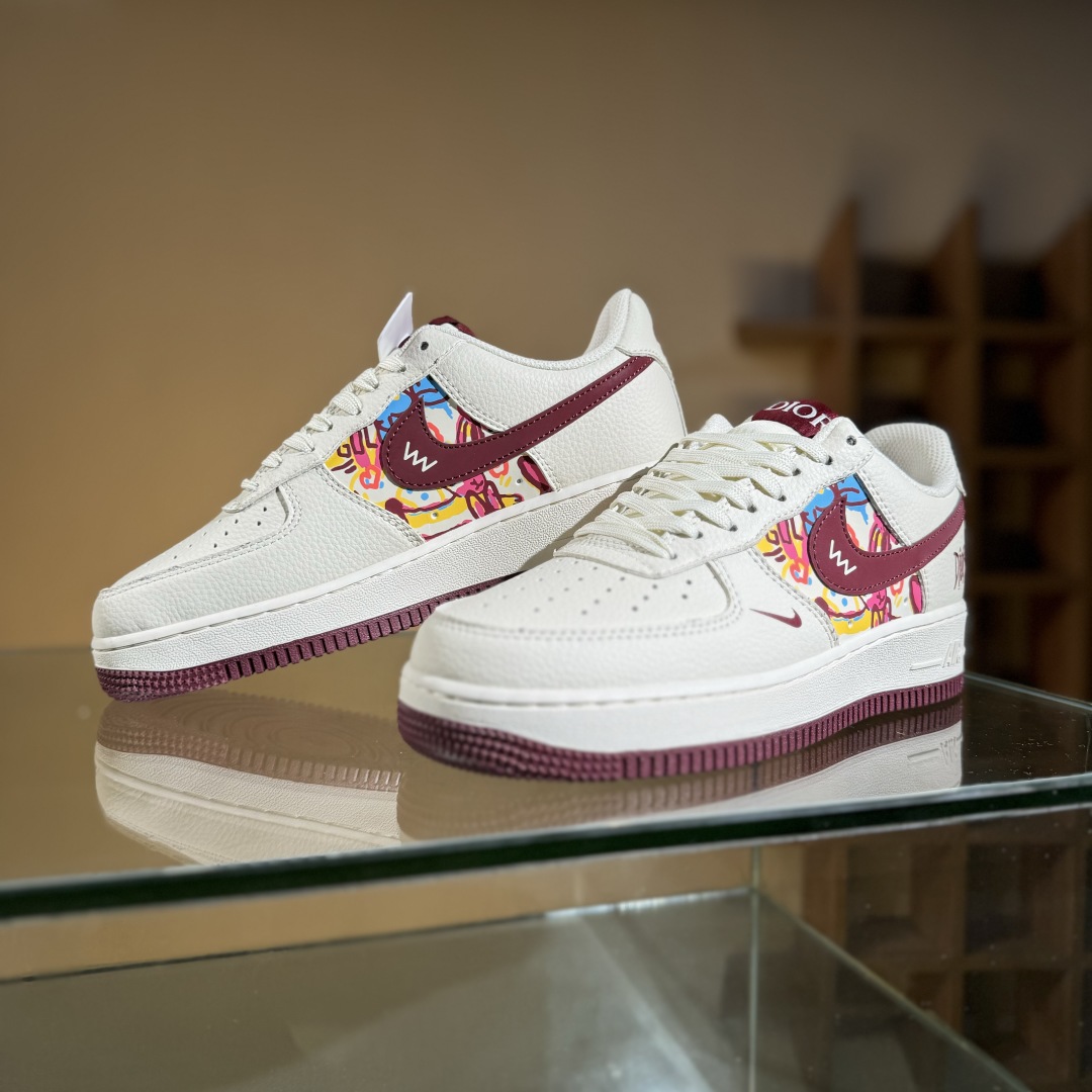 260 Nike Air Force 1 Low 07 x DIOR 白红小勾 HJ3318-002