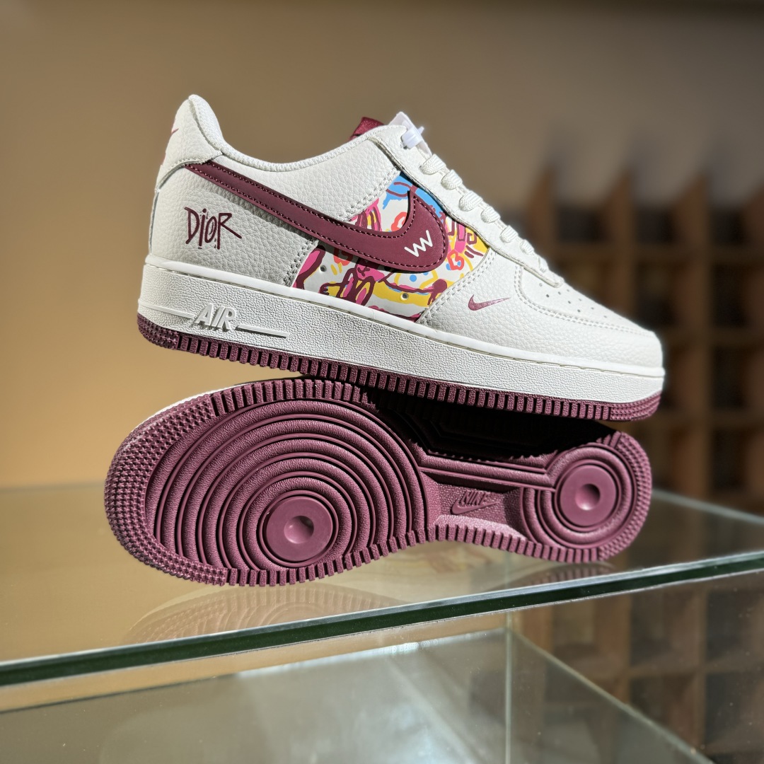 260 Nike Air Force 1 Low 07 x DIOR 白红小勾 HJ3318-002