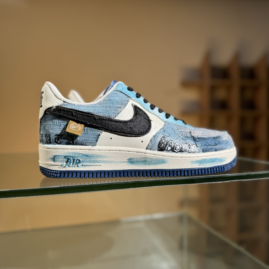 260 Nike Air Force 1 Low 07 蓝白牛仔补丁 FB0607-770