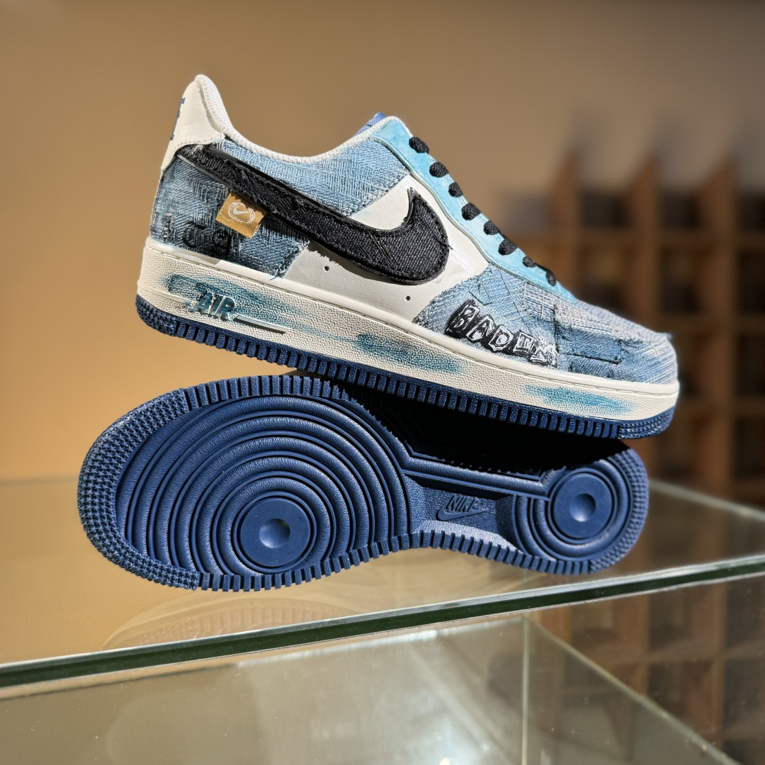 260 Nike Air Force 1 Low 07 蓝白牛仔补丁 FB0607-770