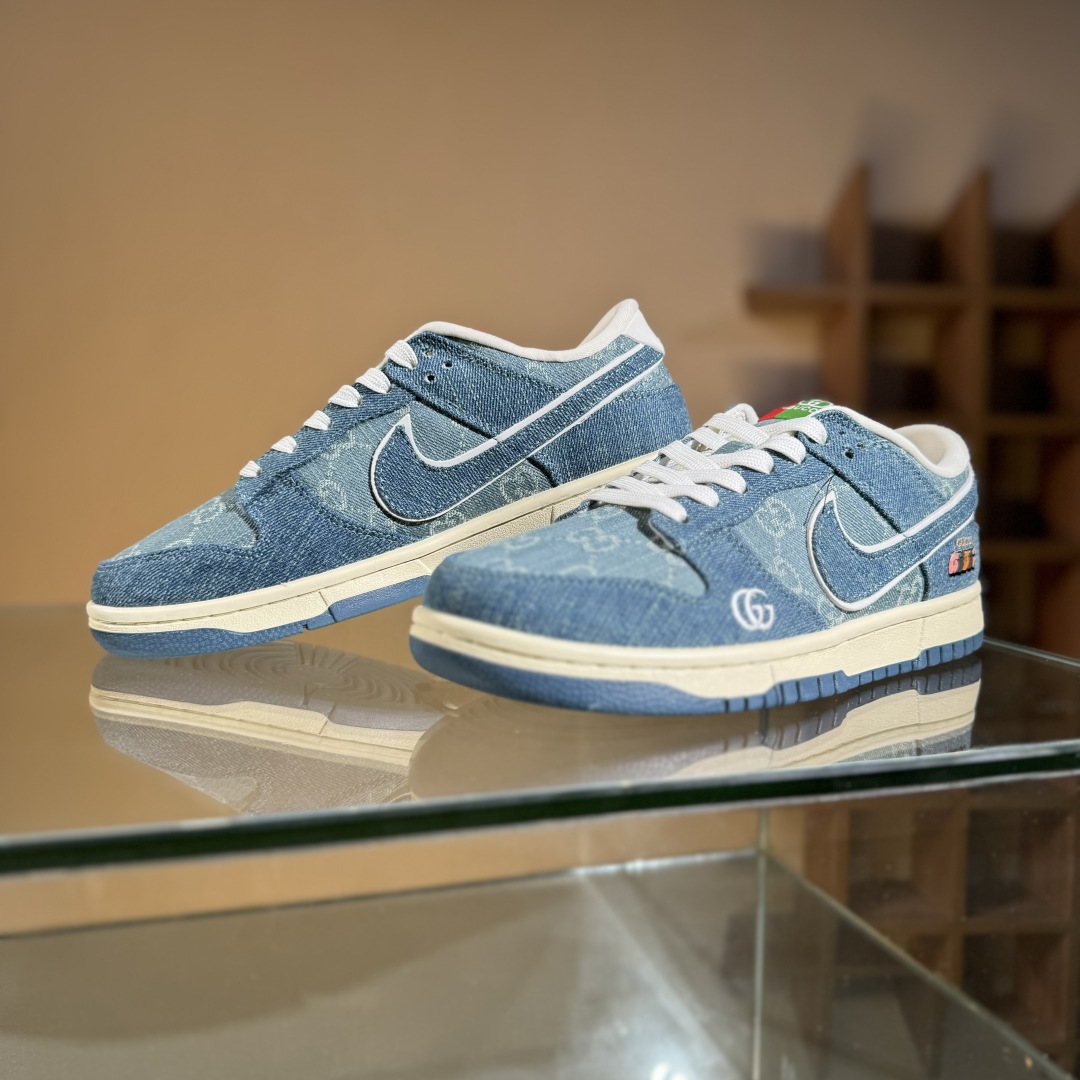 280 NIKE SB Dunk Low RETRO x GUCCI 牛仔蓝白  SC0601-454