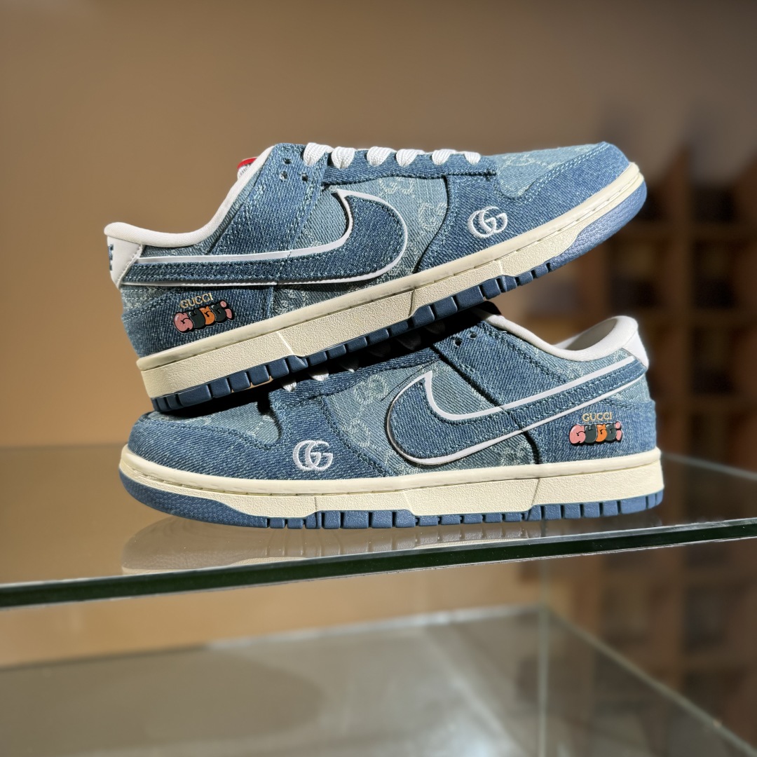 280 NIKE SB Dunk Low RETRO x GUCCI 牛仔蓝白  SC0601-454