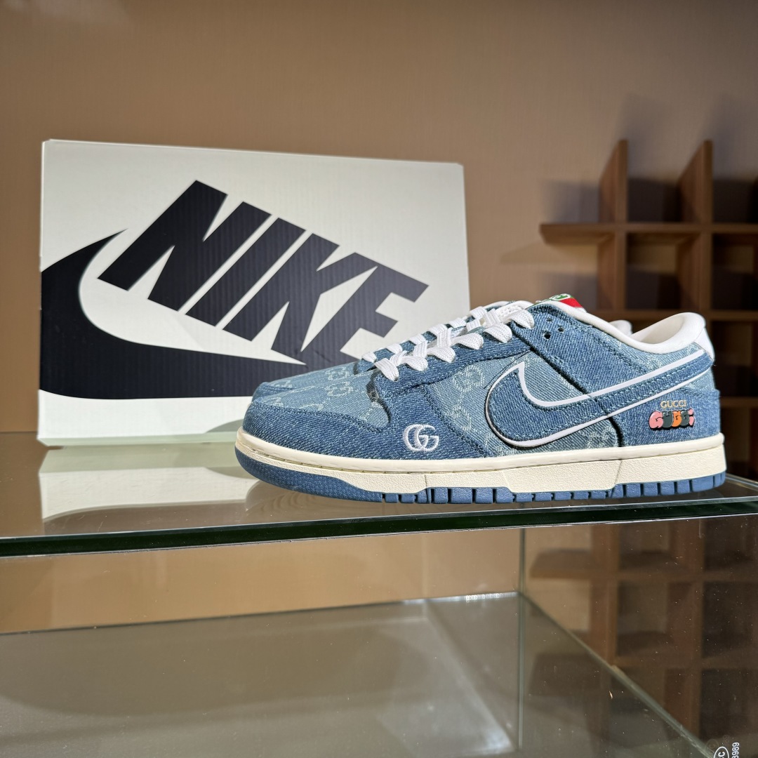 280 NIKE SB Dunk Low RETRO x GUCCI 牛仔蓝白  SC0601-454