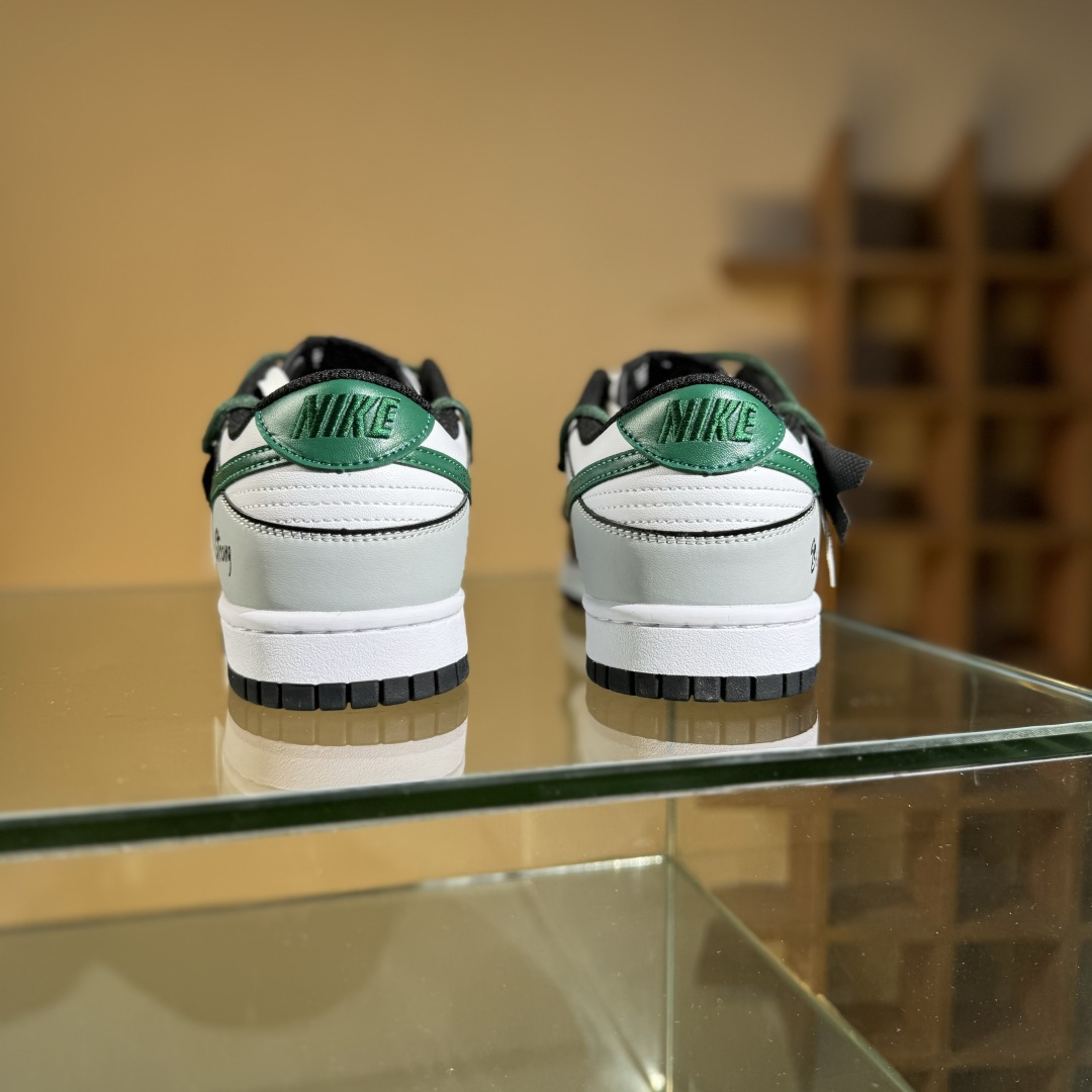 220 Nike SB Dunk Low 白绿 绑带 低帮休闲板鞋 DD1391-100
