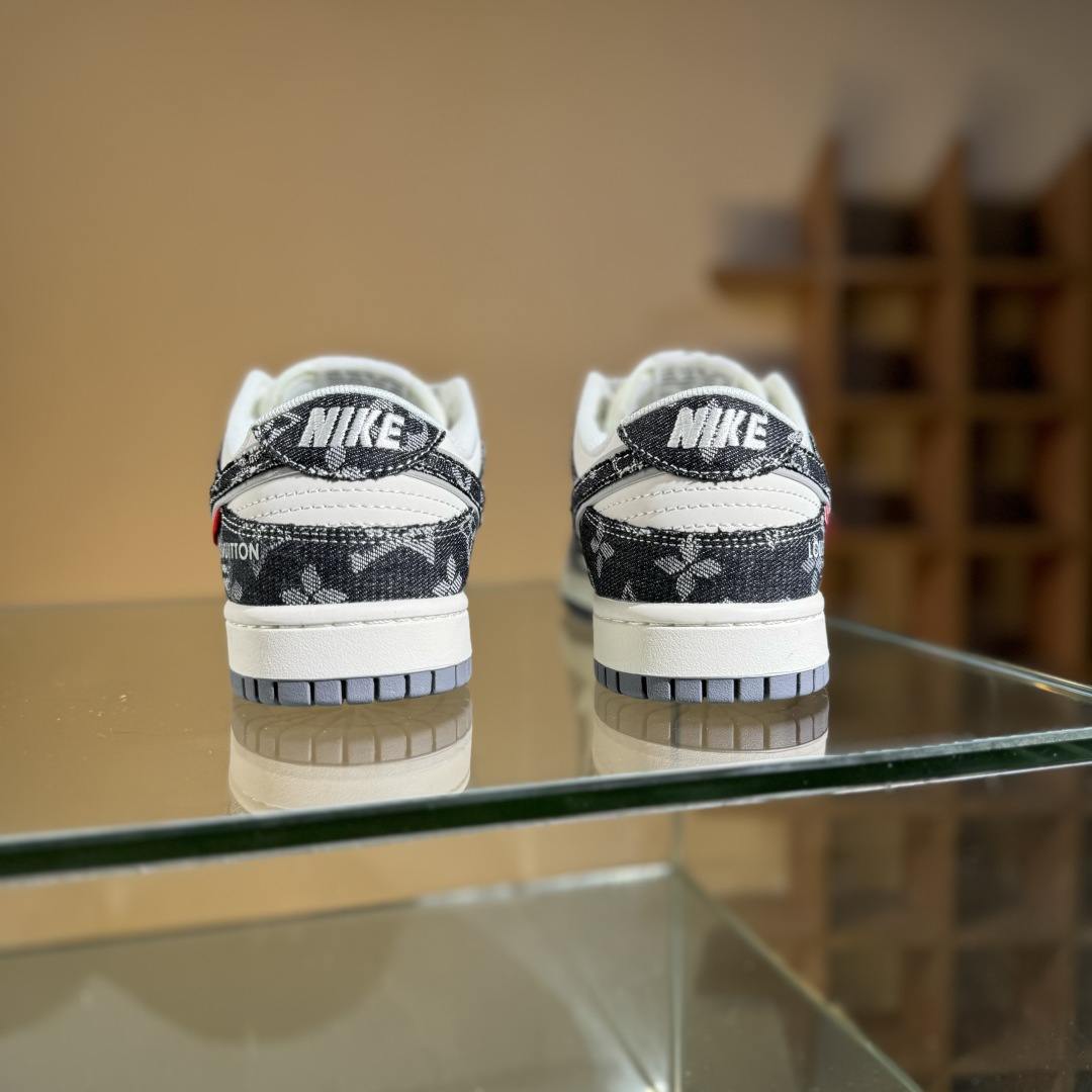280 Nike SB Dunk Low x Louis Vuitt灰白黑牛仔双小勾满天星  YX5066-387