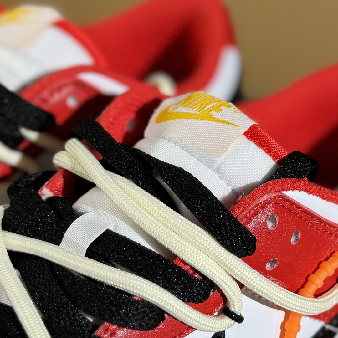 220 Nike SB Dunk Low 白黑红 绑带 低帮休闲板鞋 DD1391-602