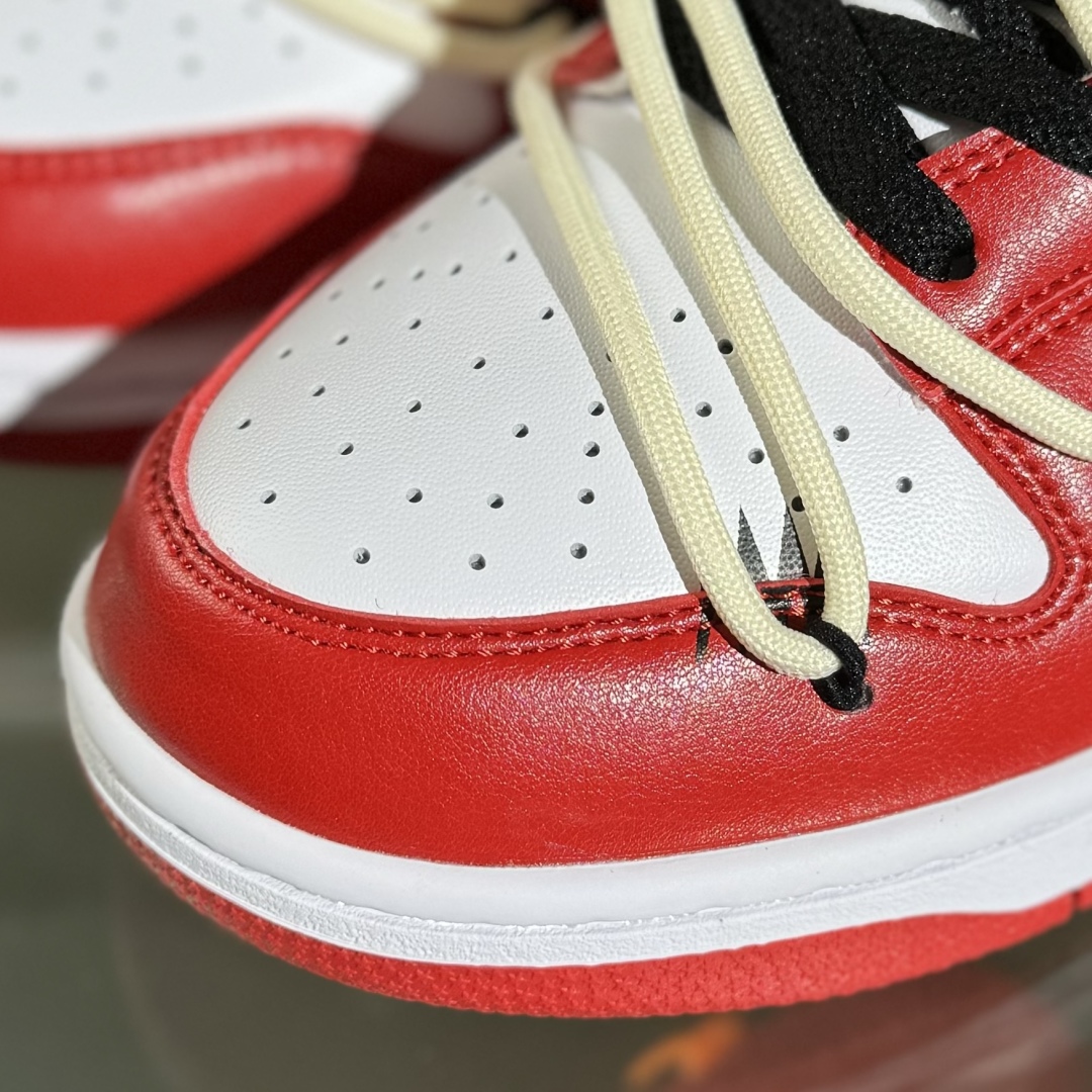 220 Nike SB Dunk Low 白黑红 绑带 低帮休闲板鞋 DD1391-602