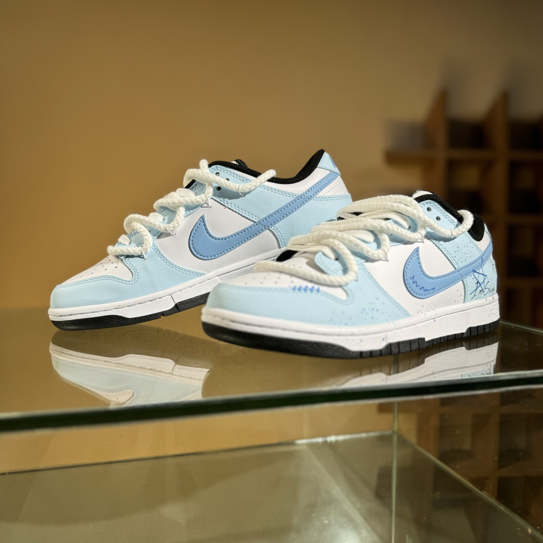 280 Nike SB Dunk Low 蓝色海洋 绑带低帮休闲板鞋 DD1503-101