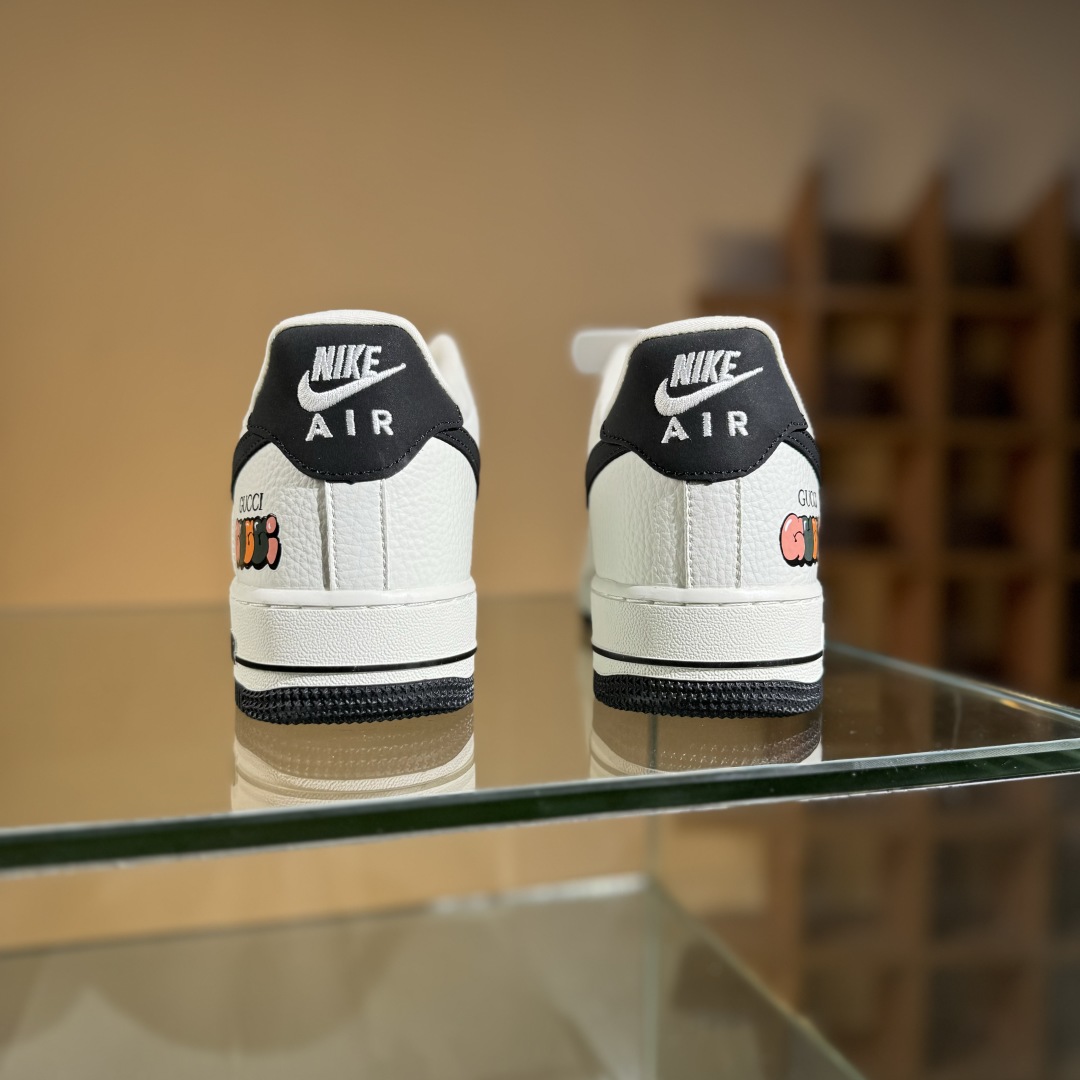 260 Nike Air Force 1'07 Low 古驰联名 白黑织布 空军一号低帮休闲板鞋 SC0601-571