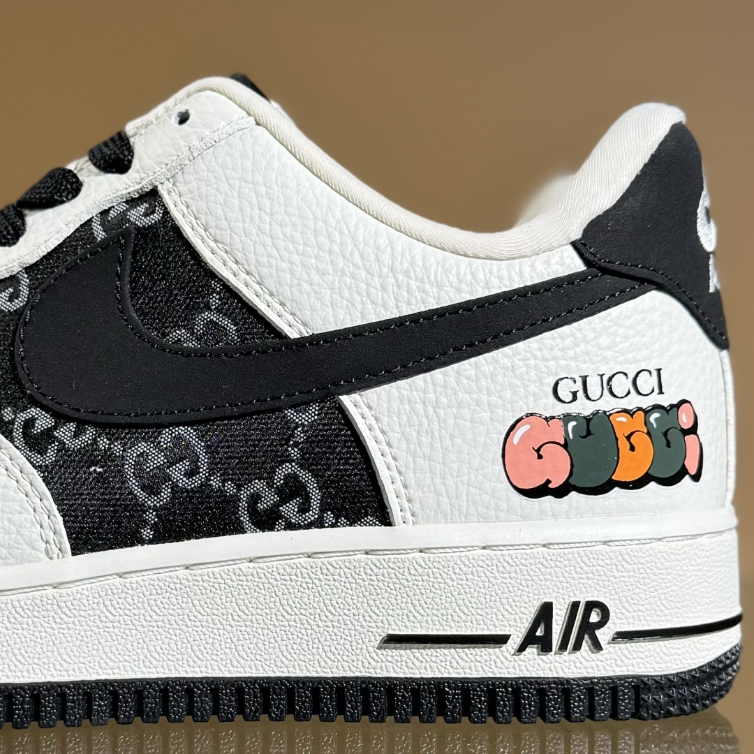 260 Nike Air Force 1'07 Low 古驰联名 白黑织布 空军一号低帮休闲板鞋 SC0601-571