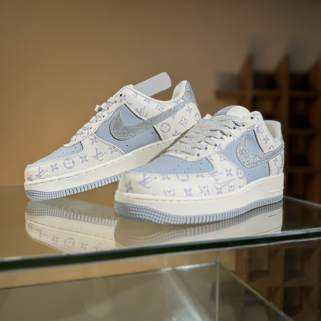 260 Nike Air Force 1'07 Low LV联名 闪银勾 空军一号低帮休闲板鞋 DF0188-078