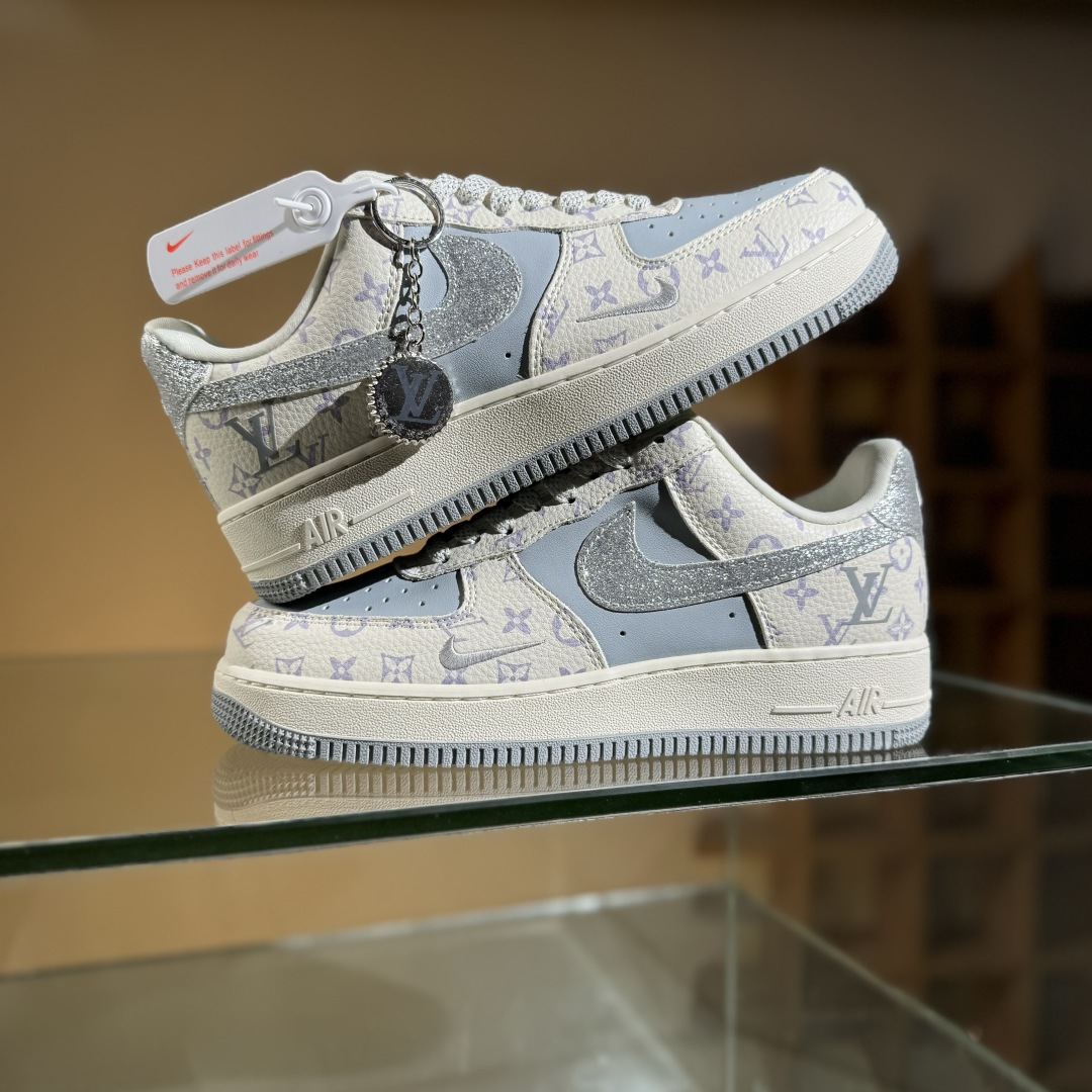 260 Nike Air Force 1'07 Low LV联名 闪银勾 空军一号低帮休闲板鞋 DF0188-078