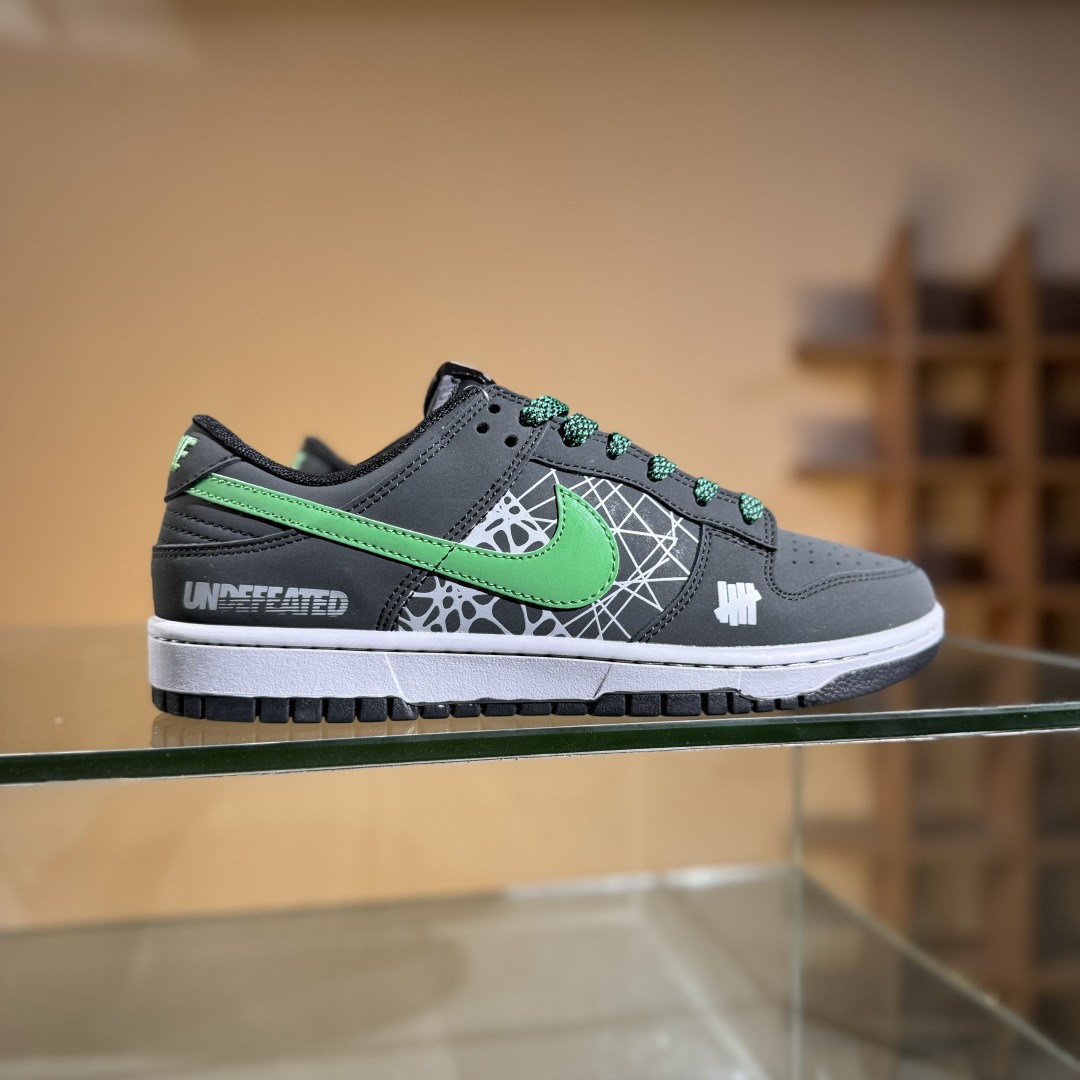 280 Nike SB Dunk Low UN联名 创意黑绿勾 高端定制 低帮休闲板鞋 QW5836-019