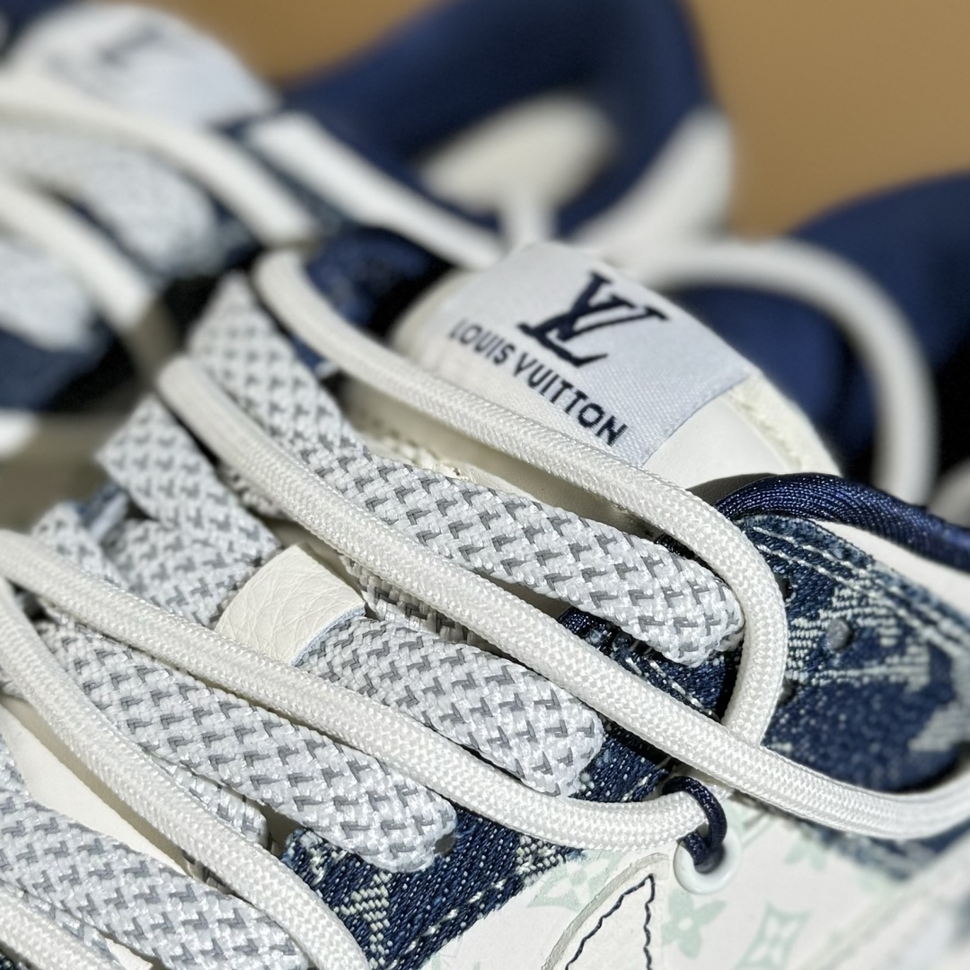 300 Nike SB Dunk Low LV联名 蓝暗花抽绳  低帮休闲板鞋 YX5066-376