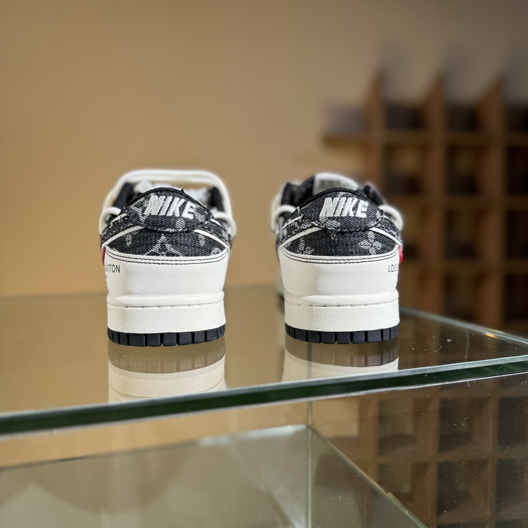 300 Nike SB Dunk Low LV联名 黑帆布抽绳  低帮休闲板鞋 YX5066-380