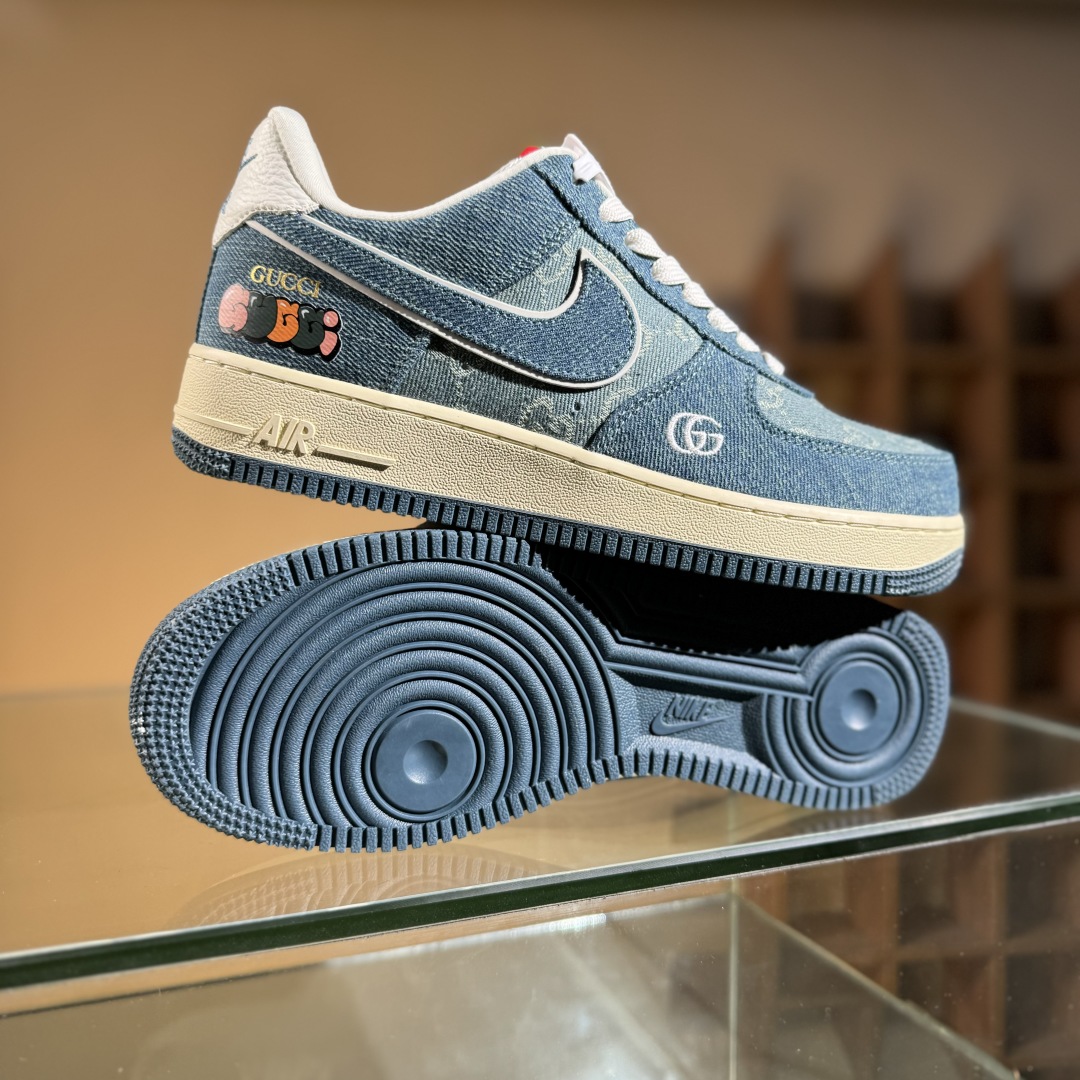 260 Nike Air Force 1'07 Low 古驰联名 青蓝牛仔 空军一号低帮休闲板鞋 SC0601-561