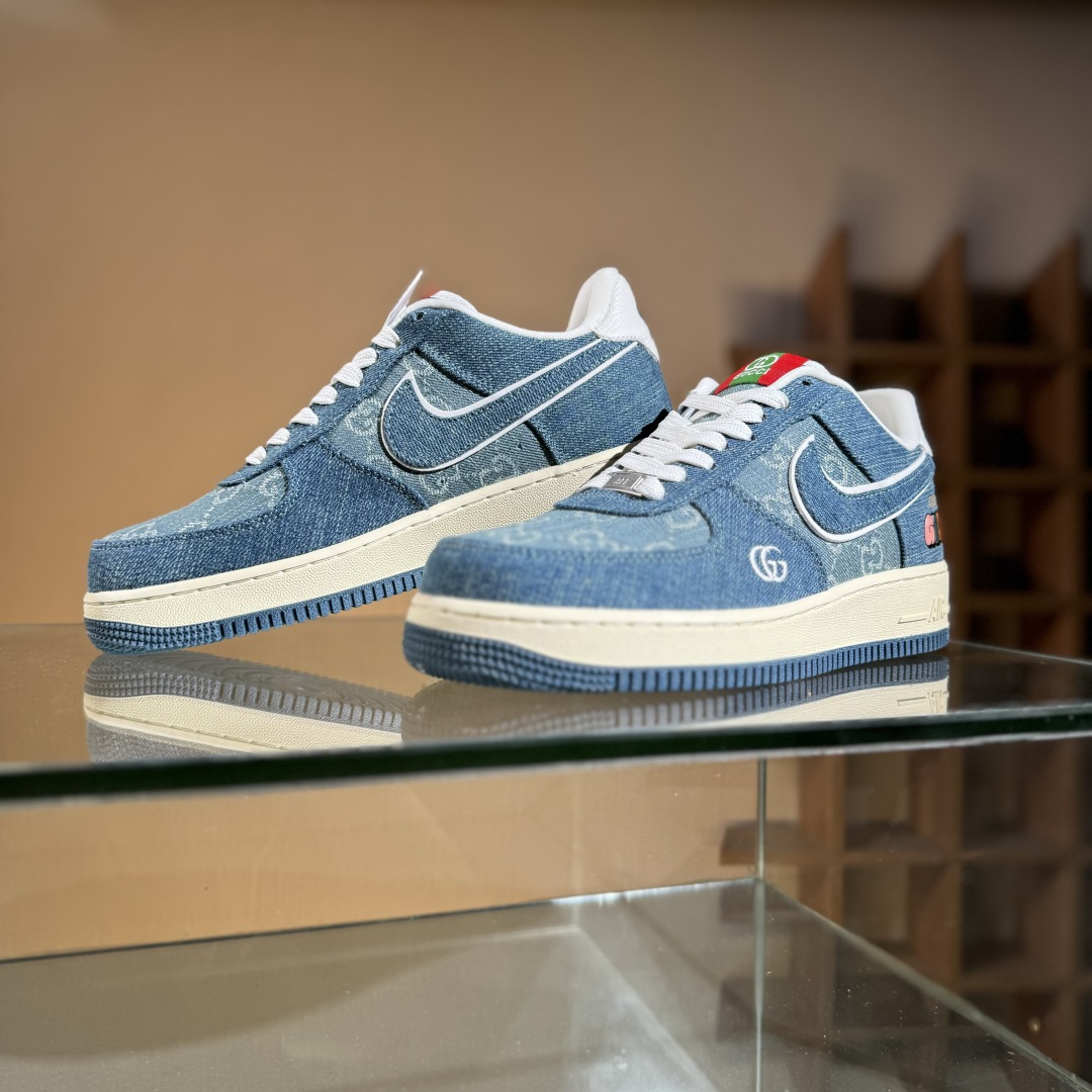 260 Nike Air Force 1'07 Low 古驰联名 青蓝牛仔 空军一号低帮休闲板鞋 SC0601-561